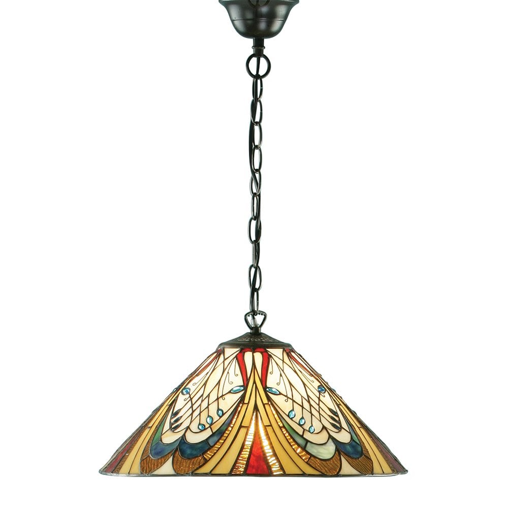 Hector Art Nouveau Tiffany Glass Pendant Light