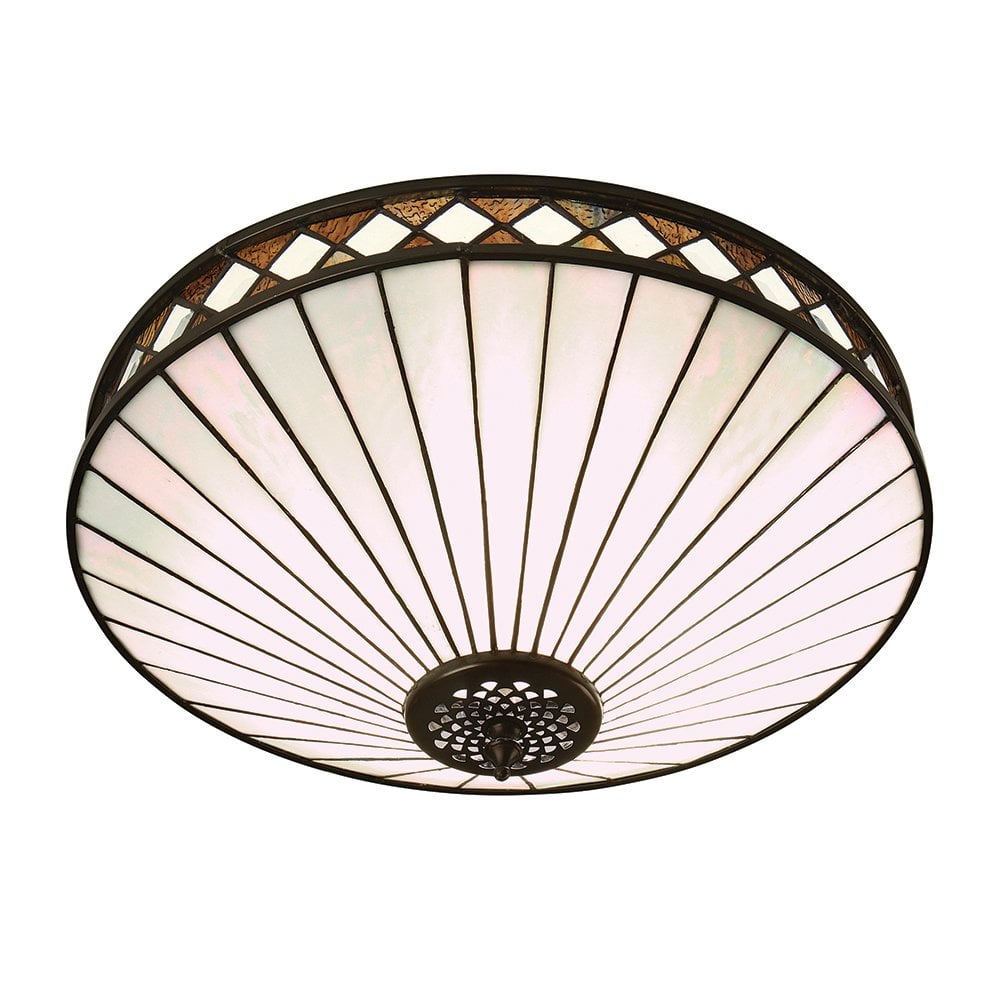 Fargo Ivory Artisan Glass Ceiling Light Fixture