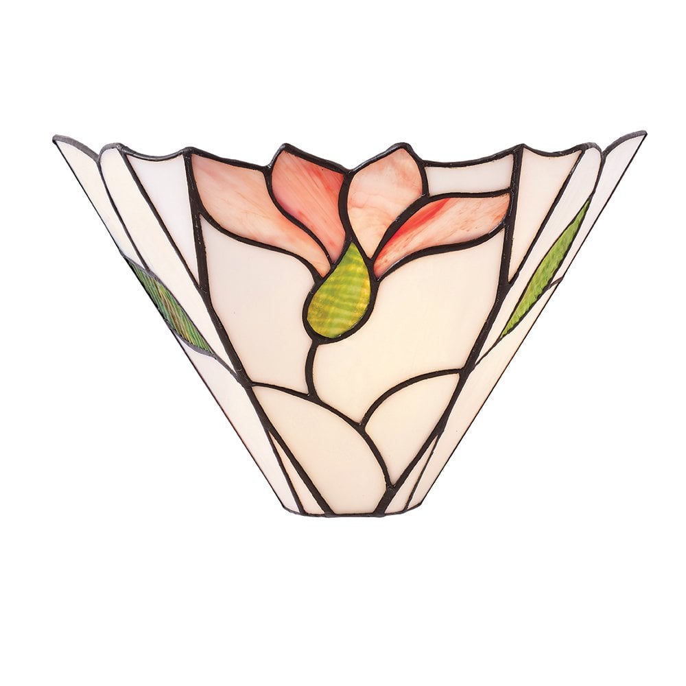 Botanica Pink Bloom Tiffany Floral Wall Sconce