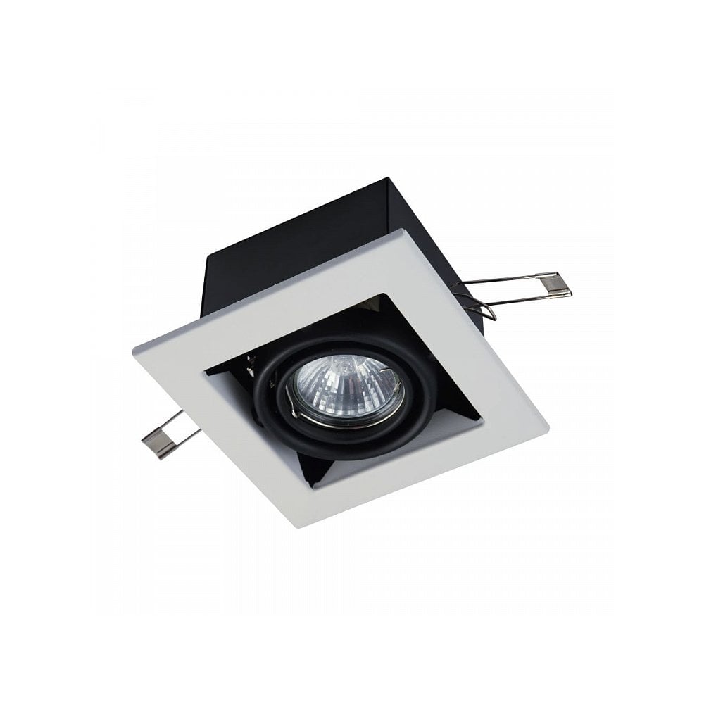 Sleek White Metal Downlight - Modern Illumination Fixture