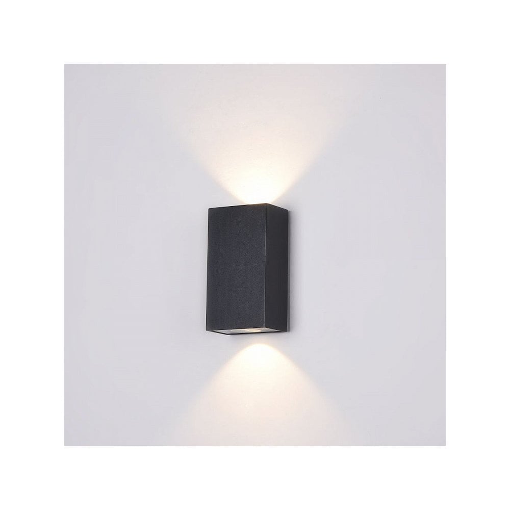 Sleek Black LED Sconce - Times Square Collection