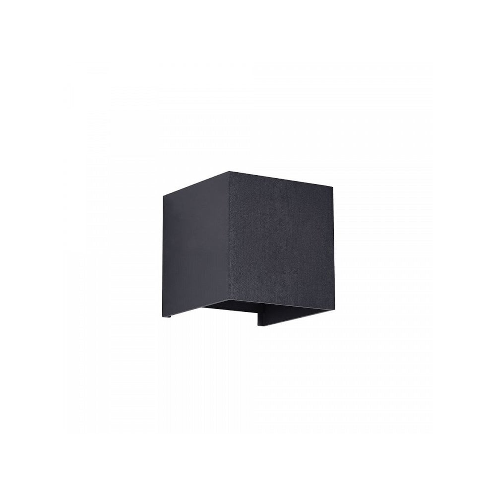 Sleek Black Fulton LED Outdoor Wall Light