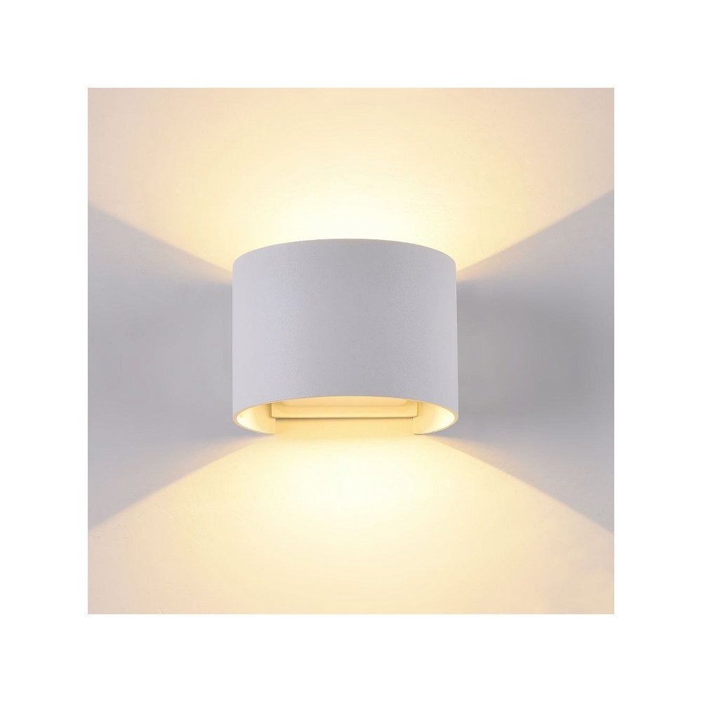 White Fulton Modern Outdoor Wall Light