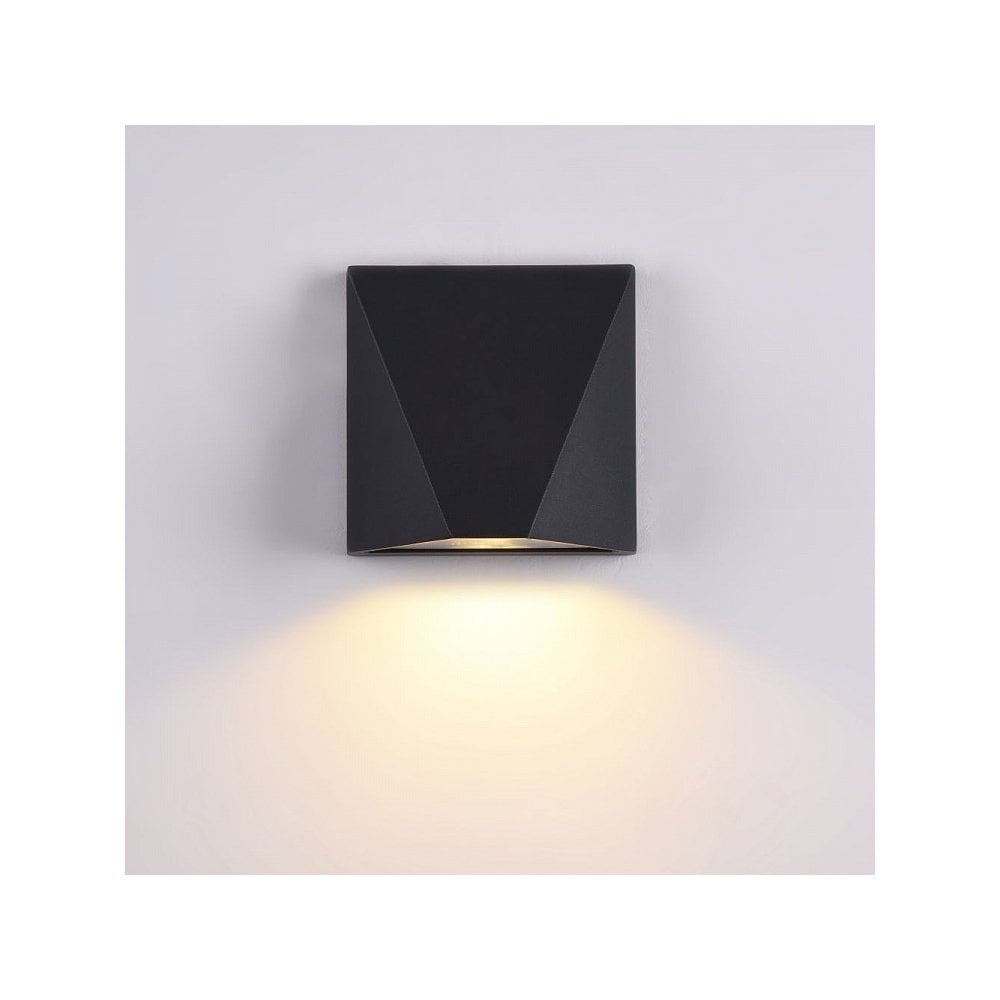 Beekman Sleek Outdoor Wall Lantern, Matte Black Finish