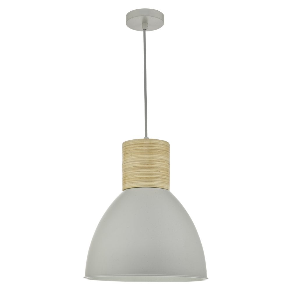 Elegant Grey & Wood Adna Pendant Light
