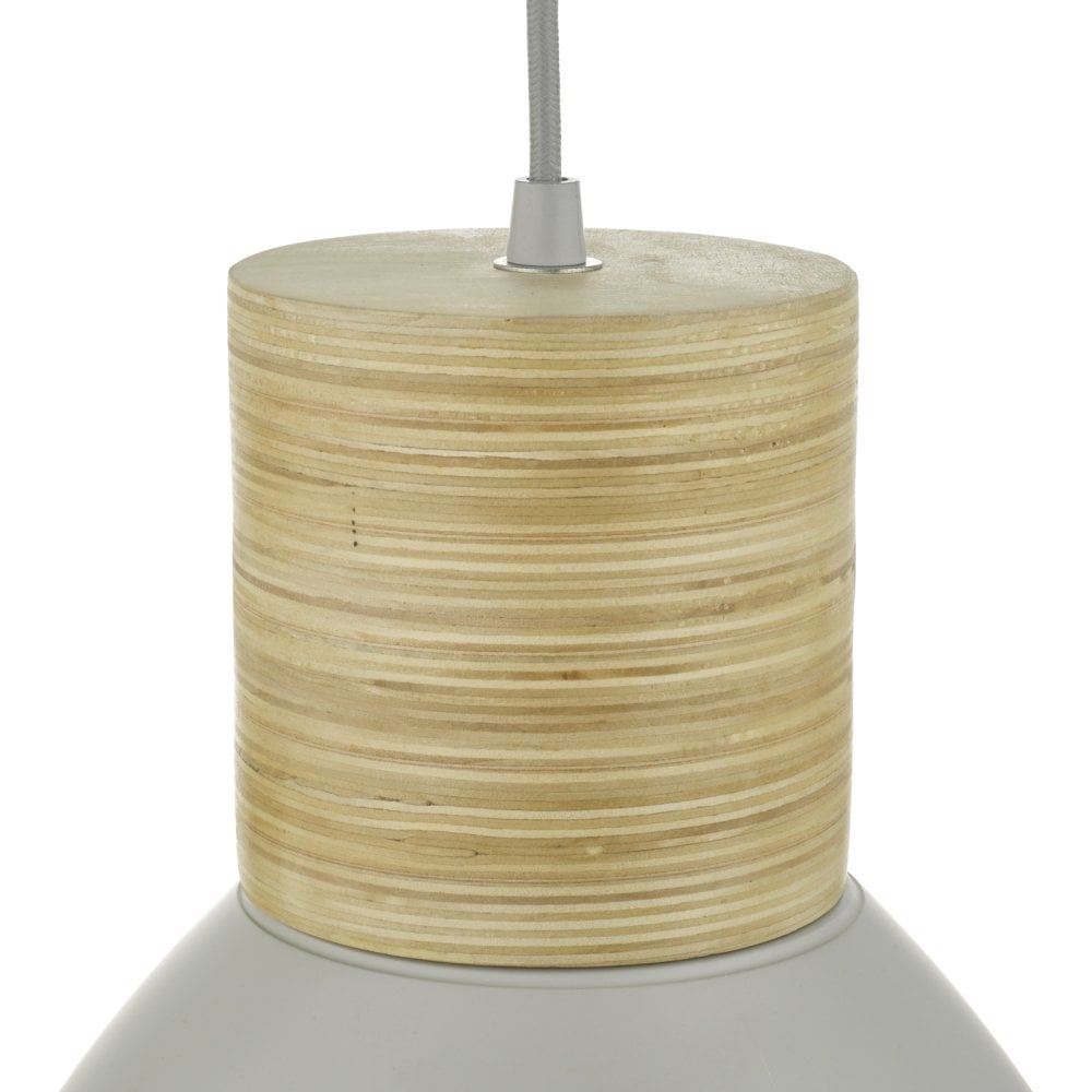Elegant Grey & Wood Adna Pendant Light