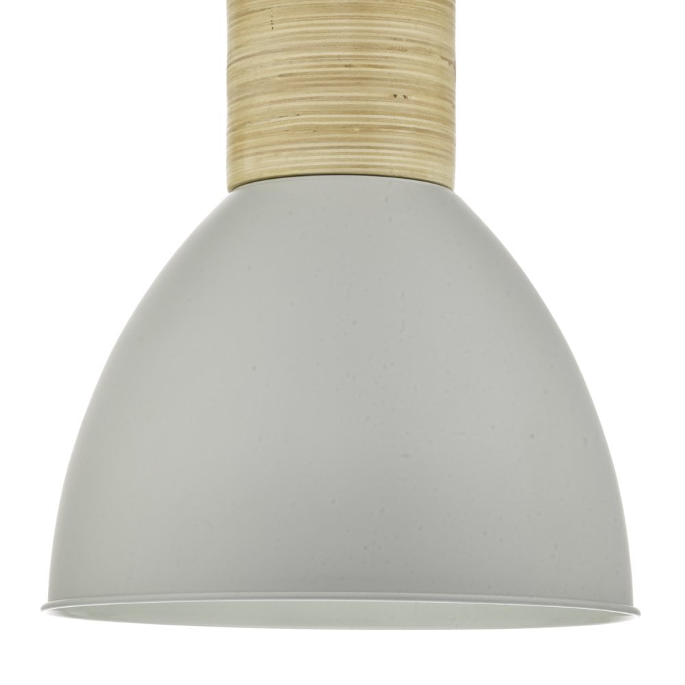 Elegant Grey & Wood Adna Pendant Light