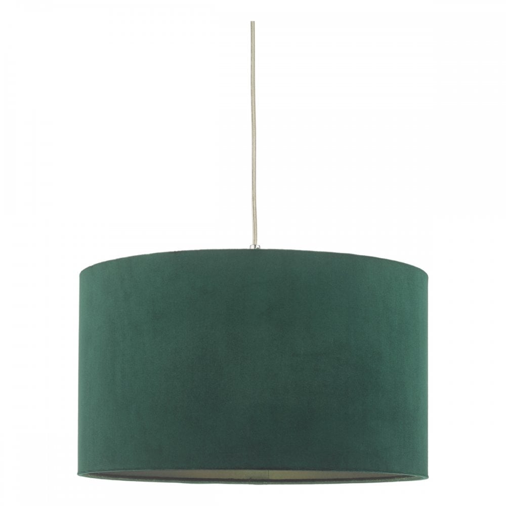 Akavia Green Velvet Drum Shade 35cm 35cm