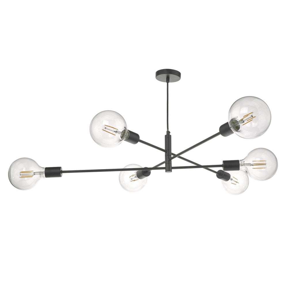Alana 6 Light Pendant Black
