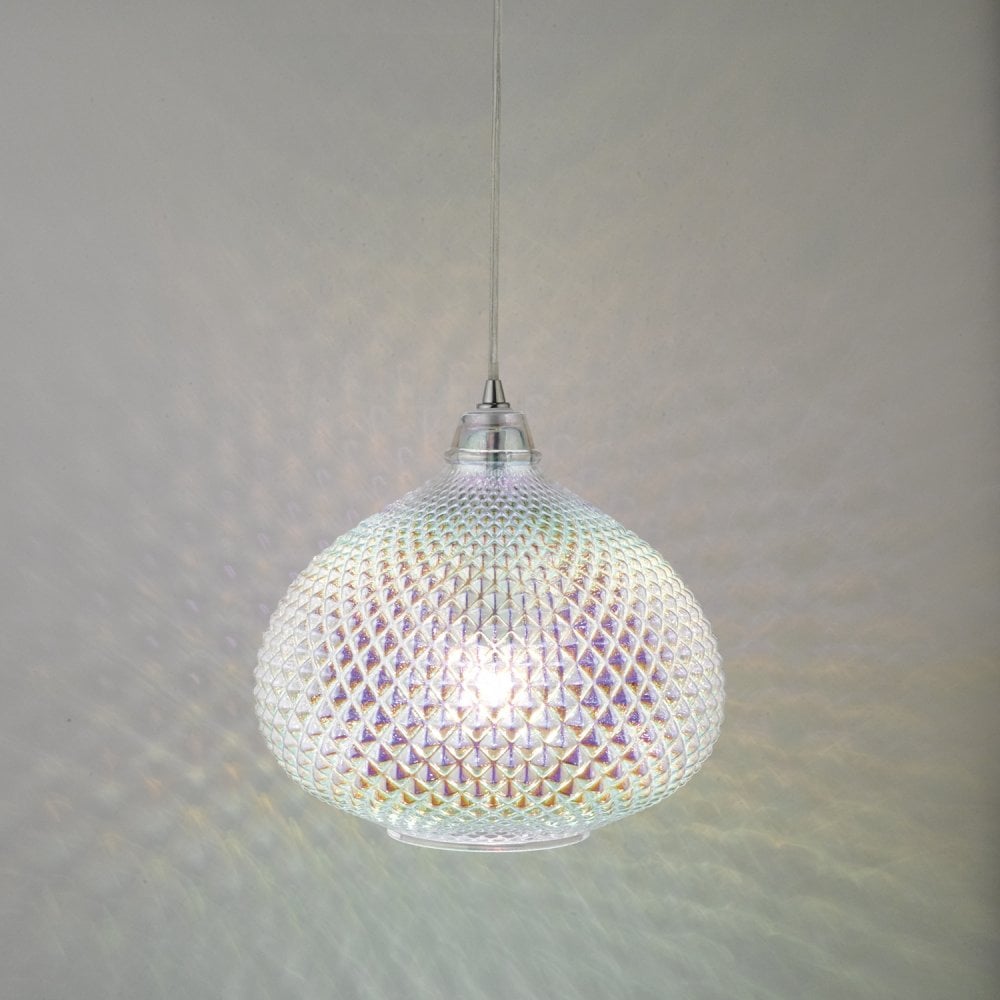 Roisin Pendant Glass & Polished Chrome