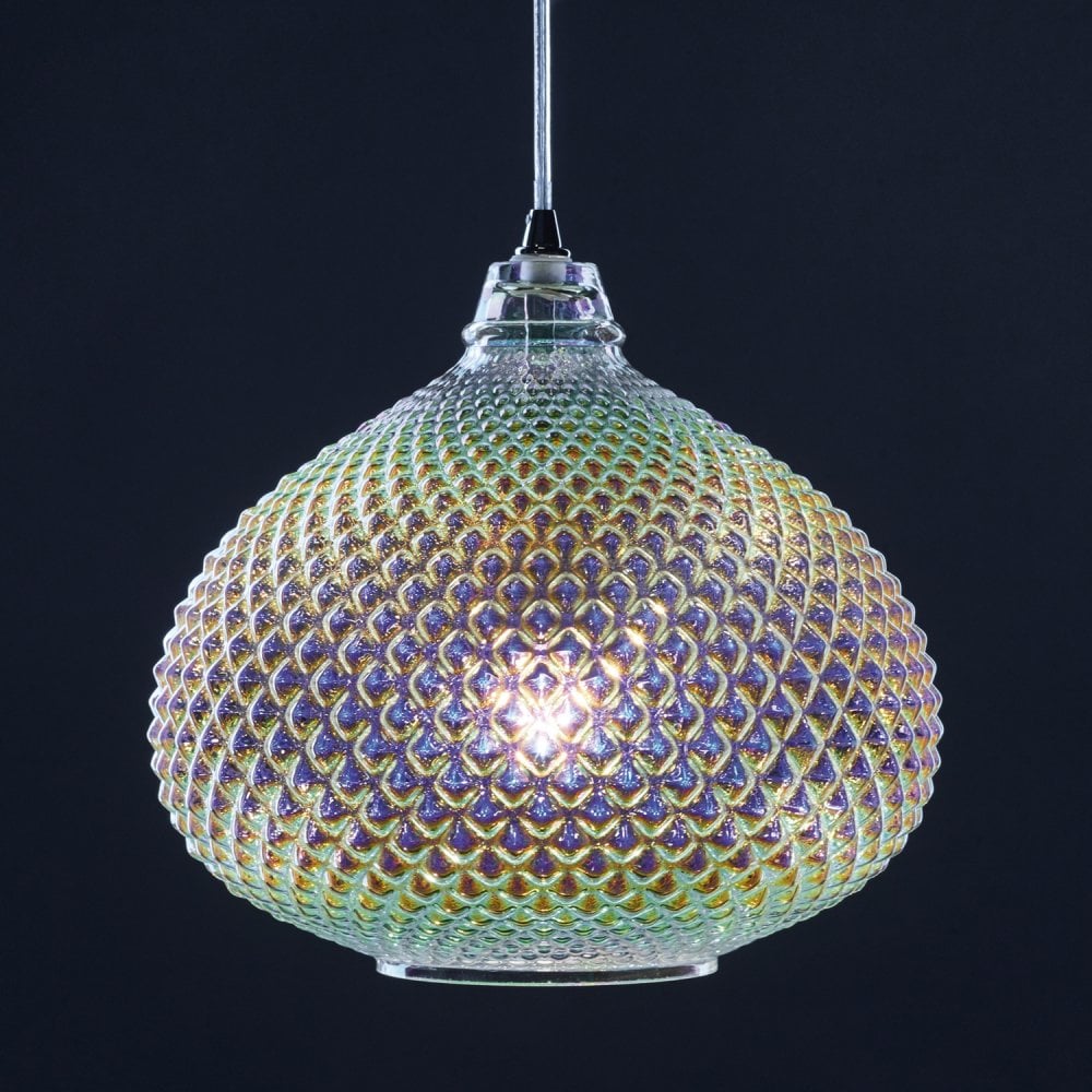 Roisin Pendant Glass & Polished Chrome
