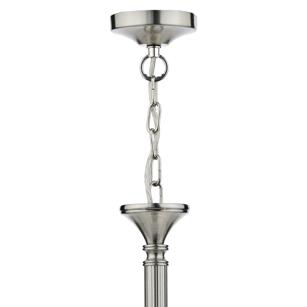 Ambassador 5 Light Armed Pendant Satin Chrome Fitting Only