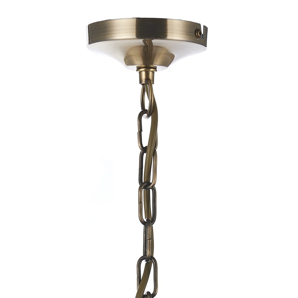 Ambassador 5 Light Armed Pendant Antique Brass Fitting Only