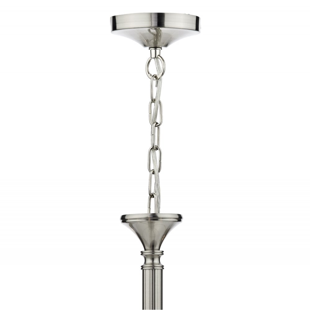 Ambassador 8 Light Armed Pendant Satin Chrome Fitting Only