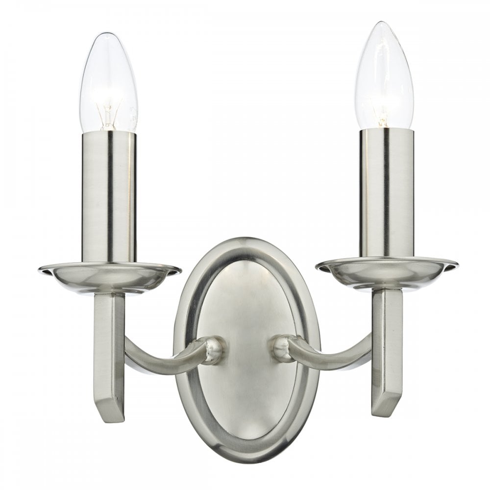Ambassador 2 Light Wall Light Satin Chrome Bracket Only