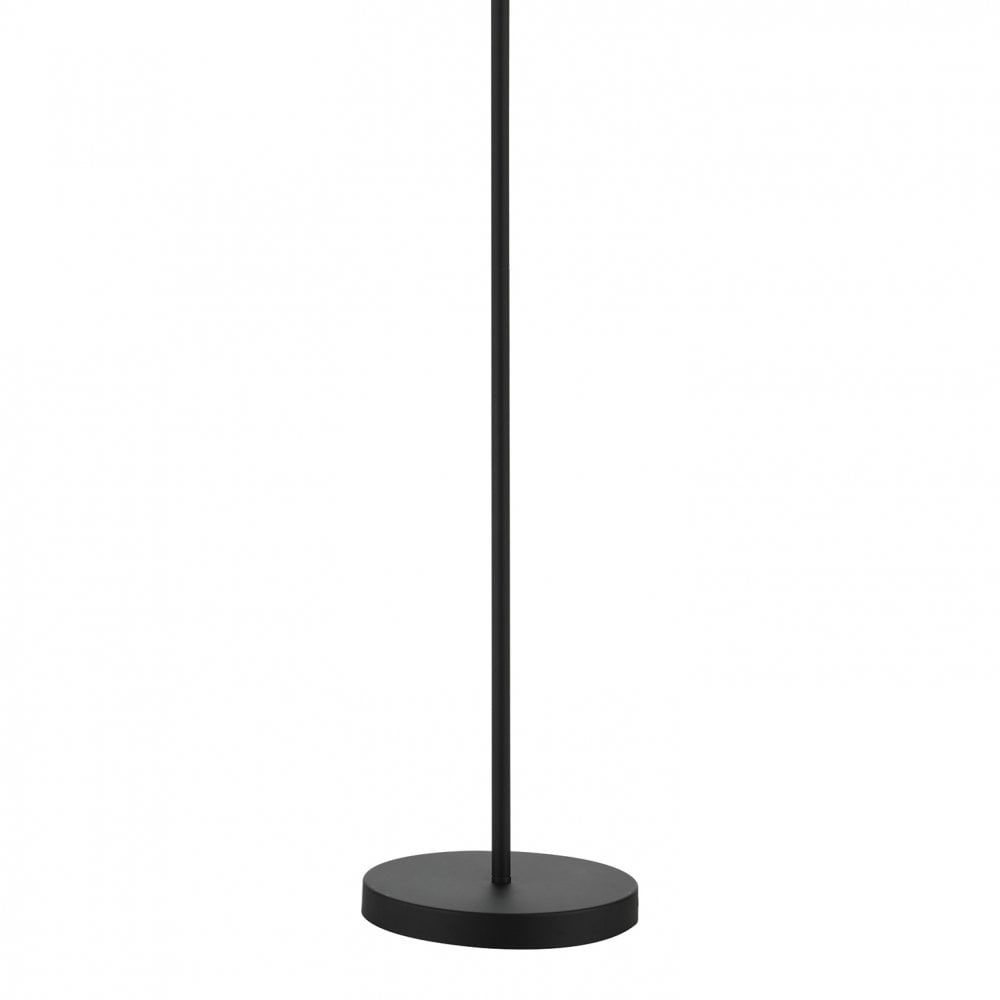 Ashworth 3 Light Floor Lamp Matt Black and Polished Chrome