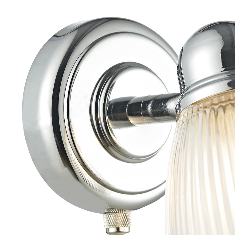Cedric Bathroom Single Wall Spotlight Polished Chrome Glass IP44