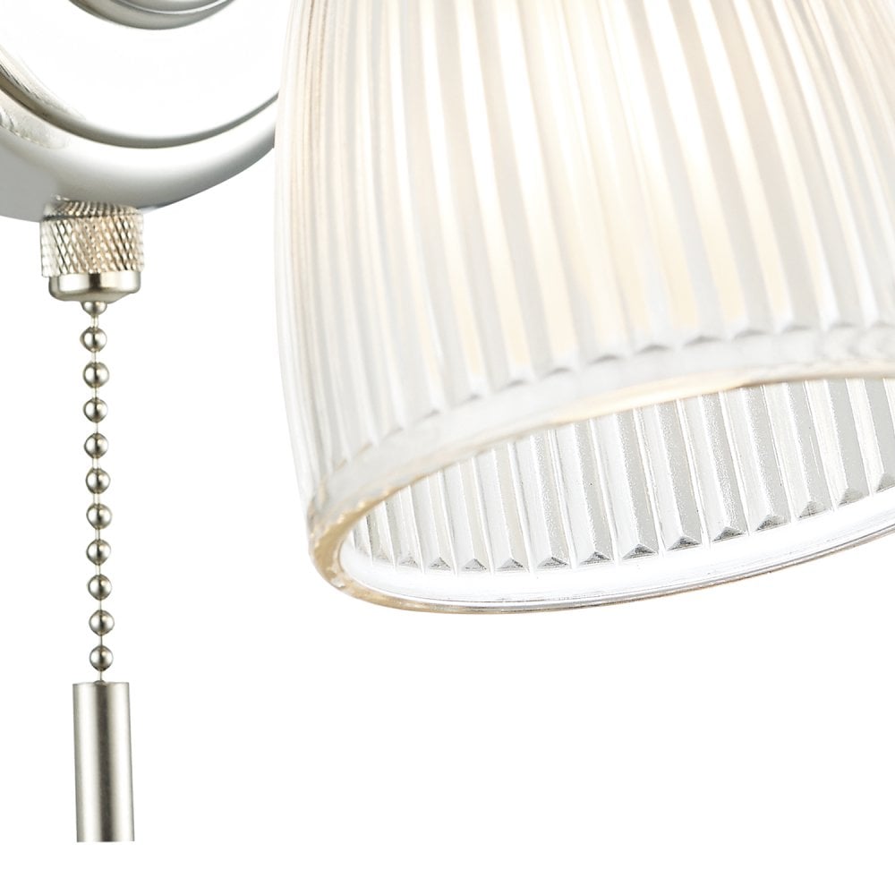 Cedric Bathroom Single Wall Spotlight Polished Chrome Glass IP44