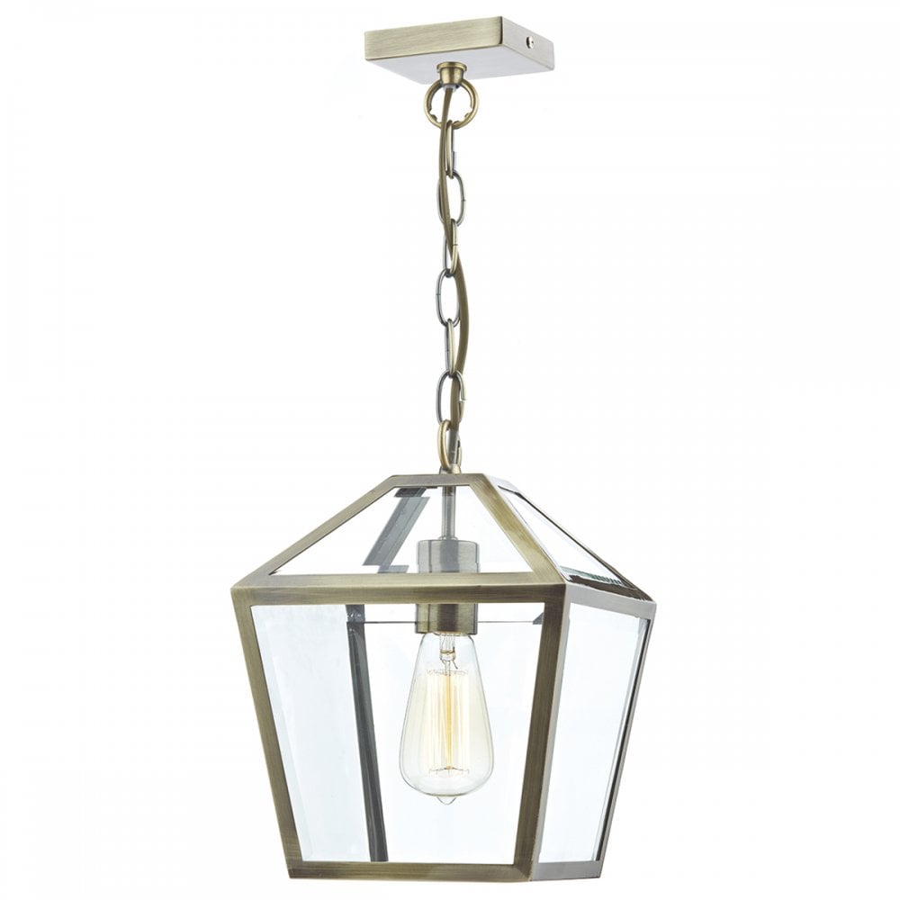 Churchill 1 Light Pendant Antique Brass