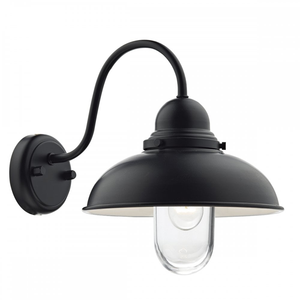 Dynamo Outdoor Wall Light Matt Black Glass IP44
