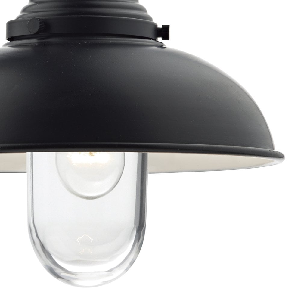 Dynamo Outdoor Wall Light Matt Black Glass IP44
