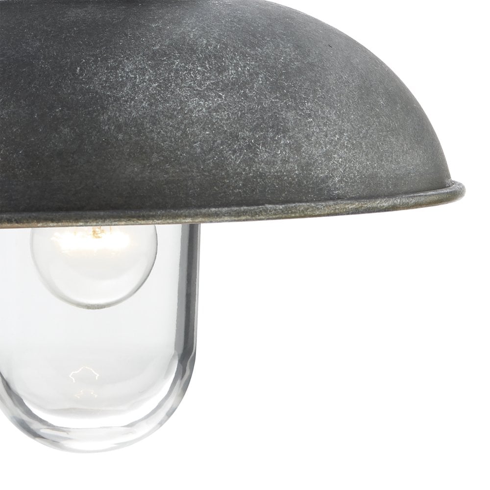 Dynamo Outdoor Wall Light Aged Iron Glass IP44