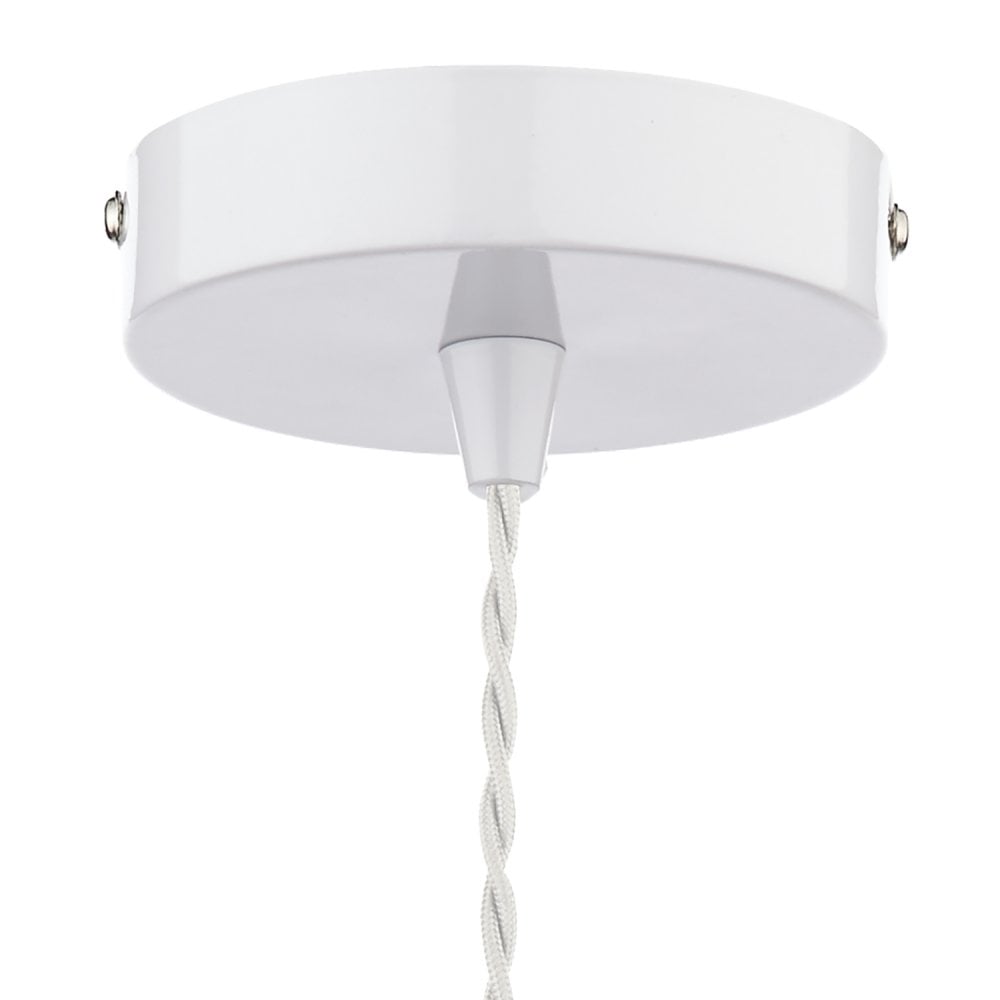 Gaucho Pendant Matt White and Natural Wood