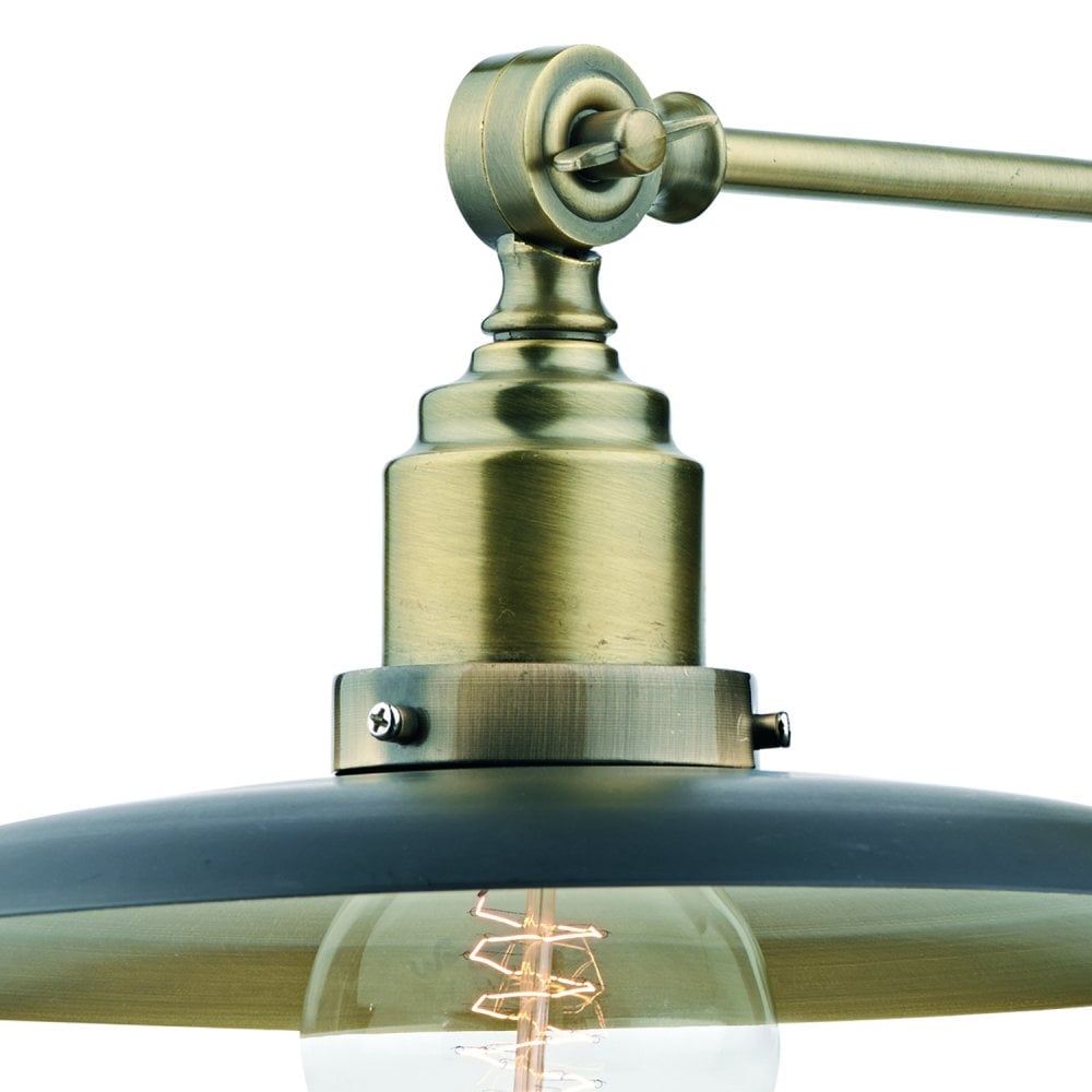 Hannover 1 Light Wall Bracket Black Antique Brass