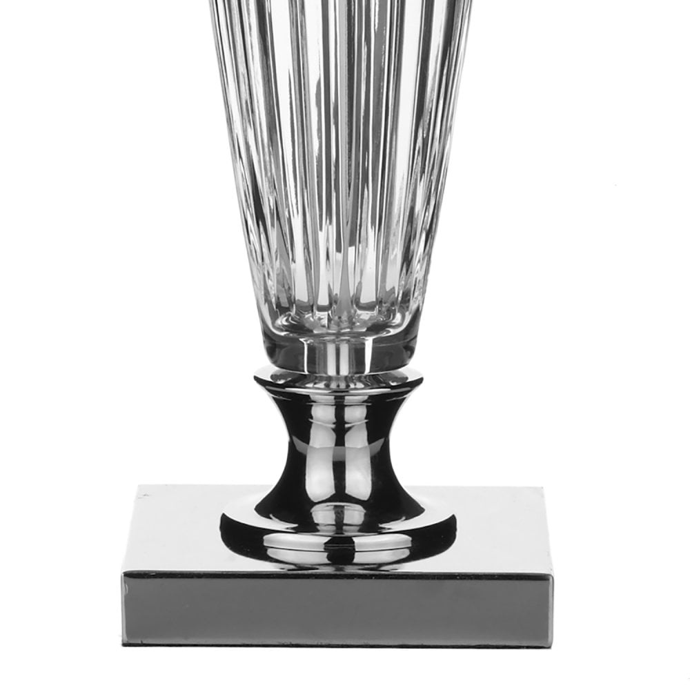 Hinton Table Lamp Polished Chrome Crystal With Shade