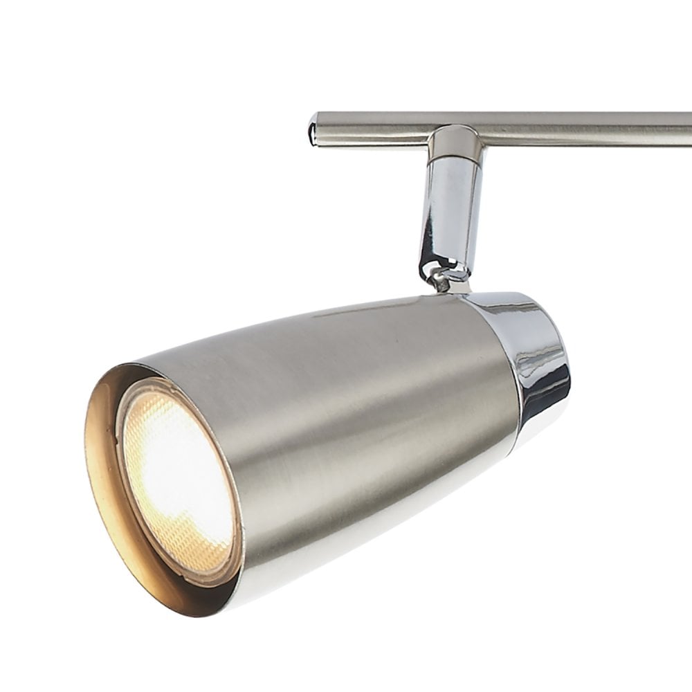 Loft 4 Light Bar Spotlight Satin & Polished Chrome