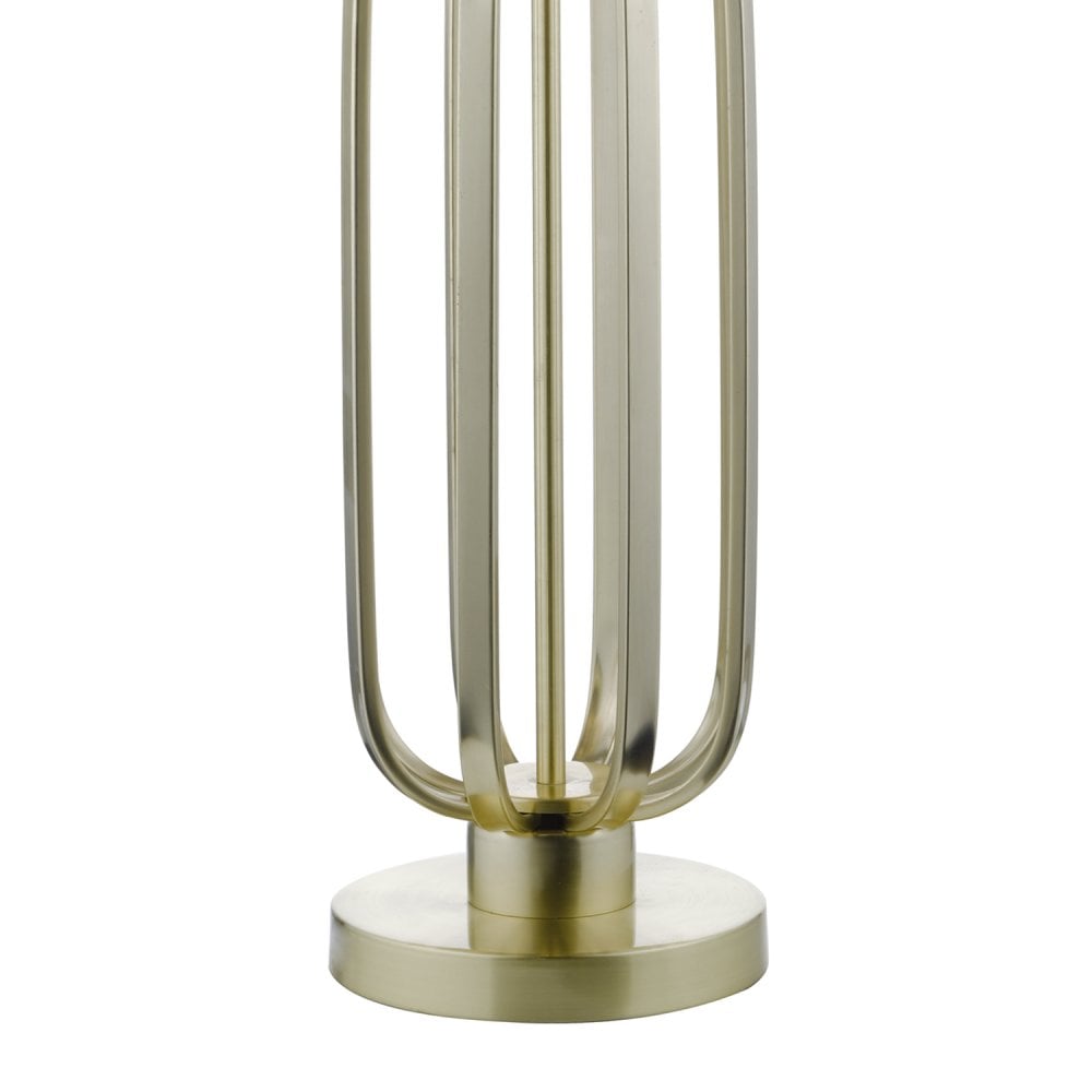 Lucie Table Lamp Satin Brass With Shade