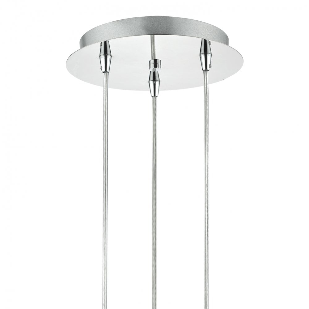 Lyall 3 Light Pendant Polished Chrome Glass