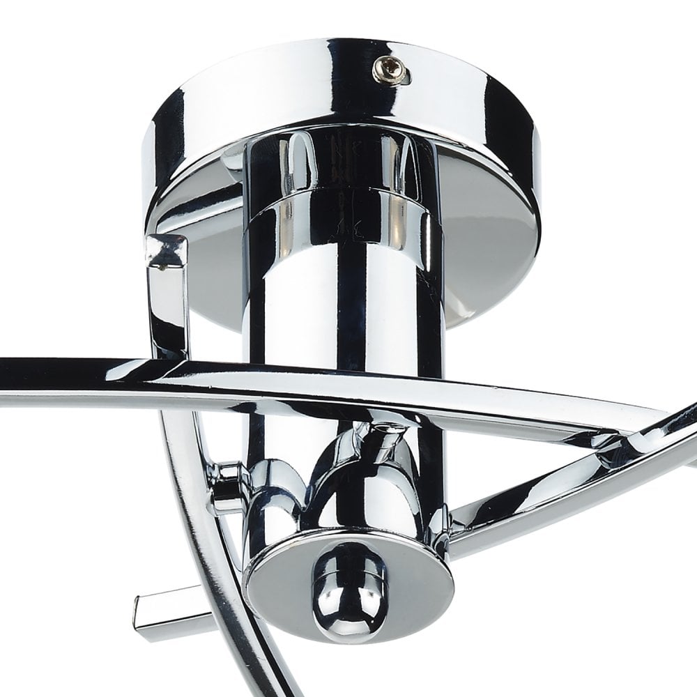 Morgan 3 Light Semi Flush Polished Chrome