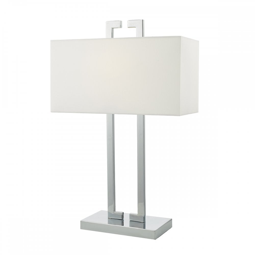 Nile Table Lamp Polished Chrome With Shade