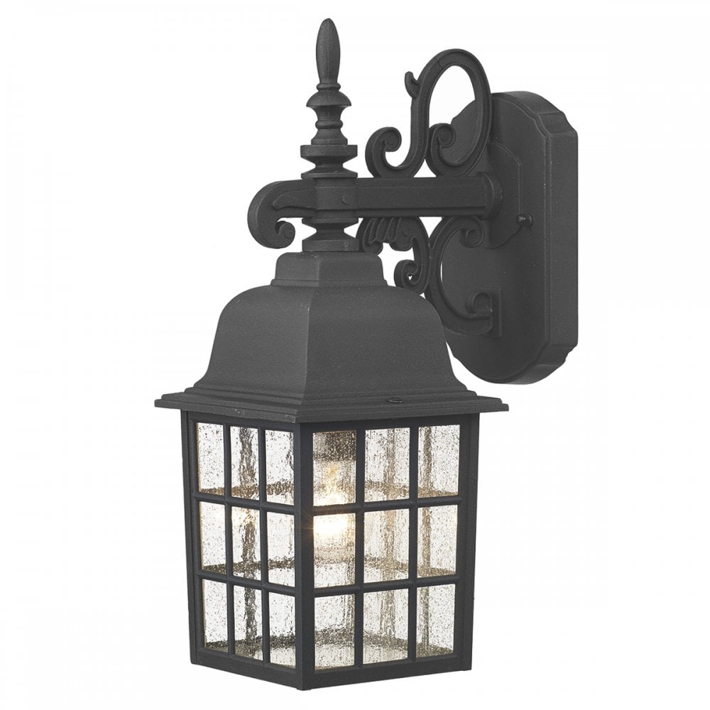 Norfolk Outdoor Wall Light Black Glass IP43