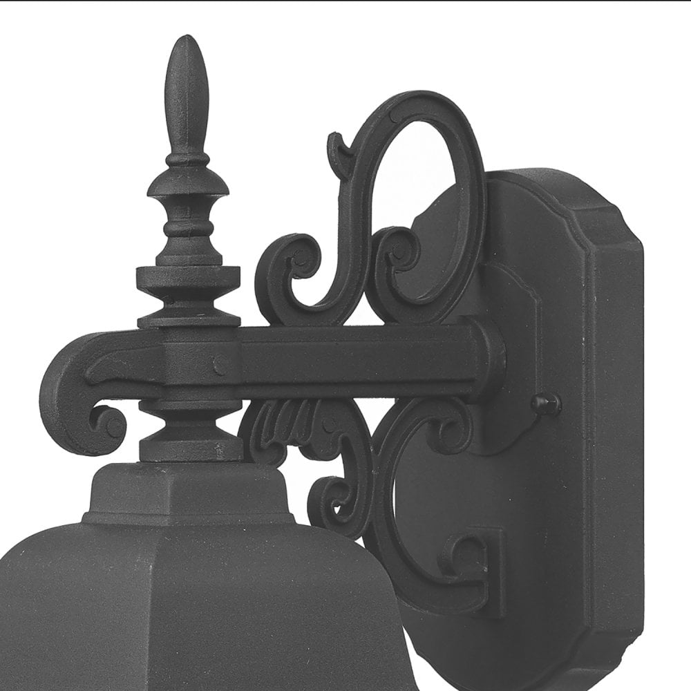 Norfolk Outdoor Wall Light Black Glass IP43