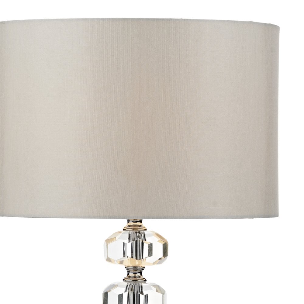 Oleana Table Lamp Polished Chrome Crystal With Shade