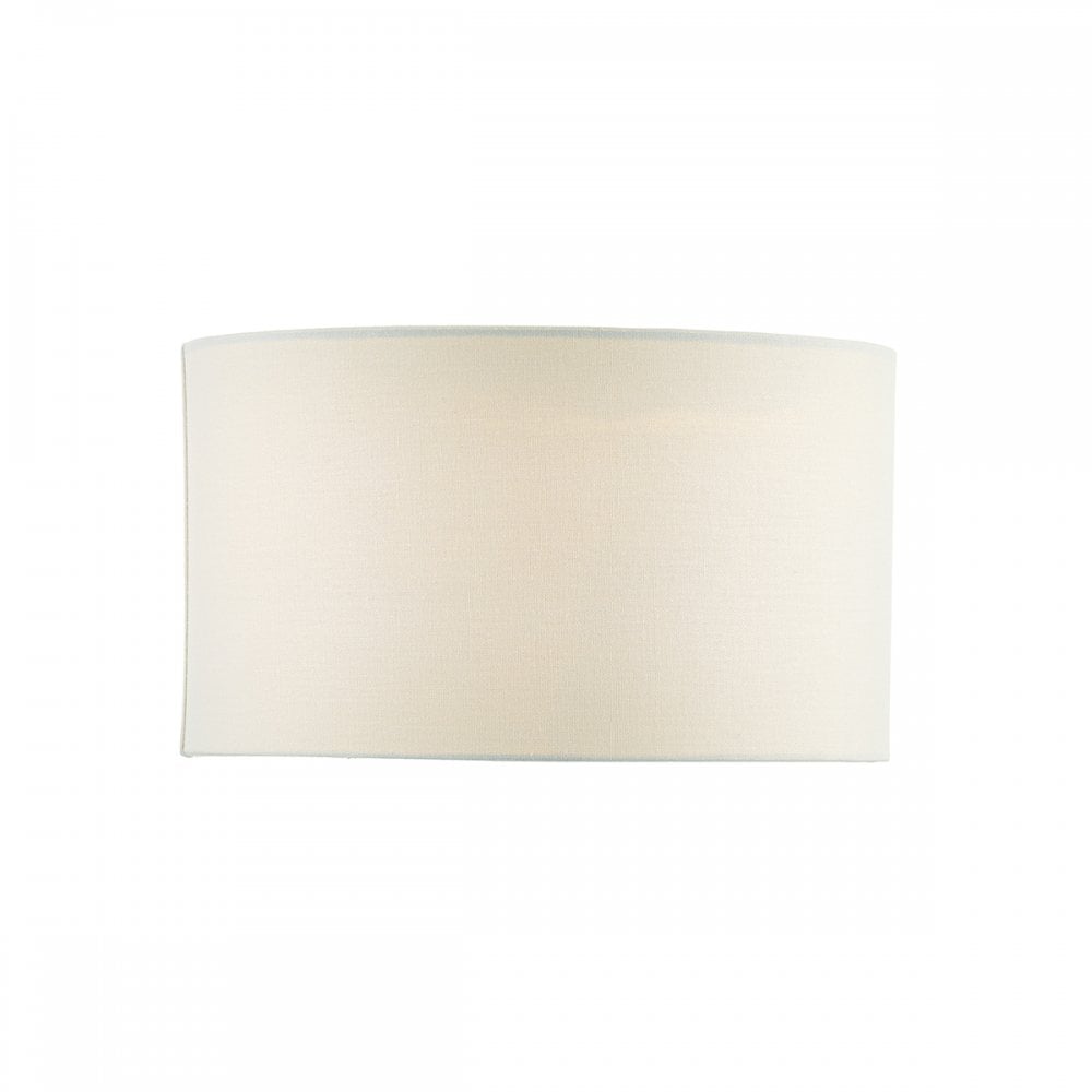 Pyramid White Linen Drum Shade 35cm