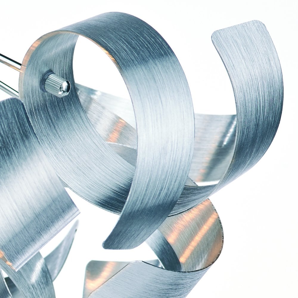 Rawley 4 Light Flush Brushed Aluminium 40cm