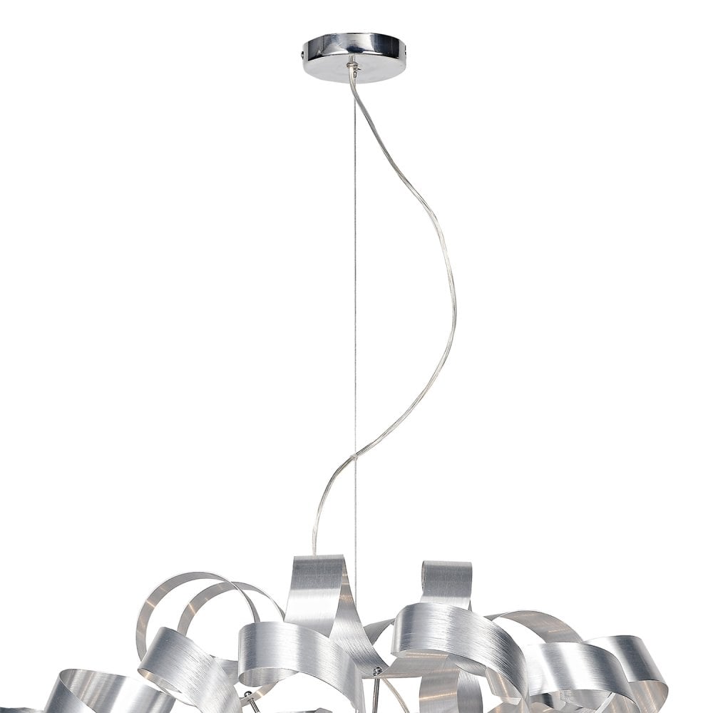 Rawley 12 Light Pendant Brushed Aluminium