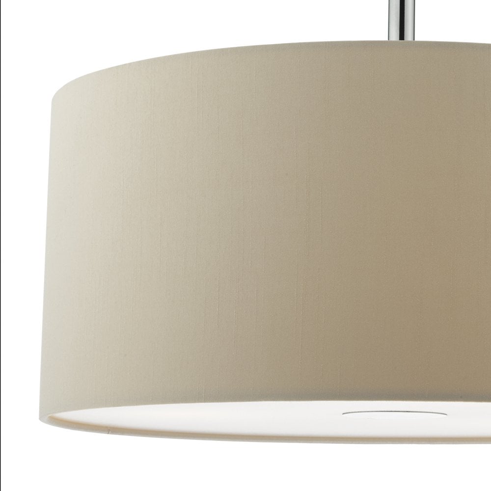 Ronda 3lt Pendant Ecru Faux Silk Shade 40cm