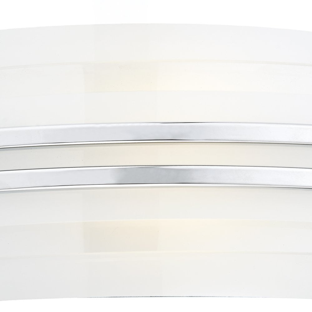 Sector Small Wall Light Frosted Glass Polished Chrome LED