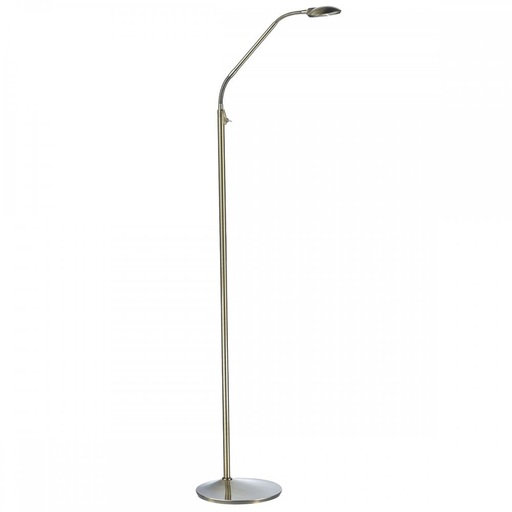 Wellington Task Floor Lamp Antique Brass LED