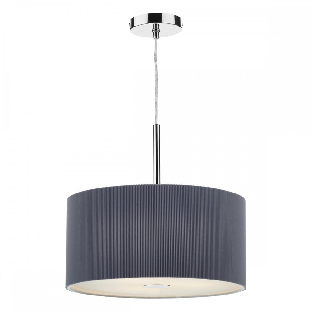 Zaragoza 3 Light Pendant Grey 40cm