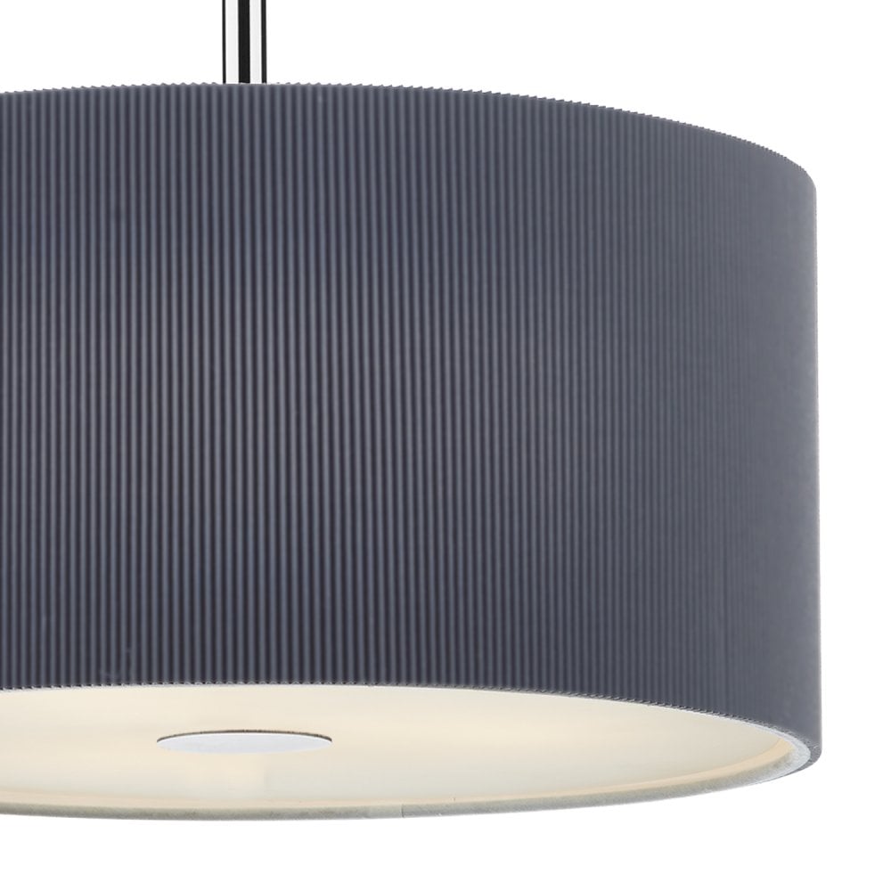 Zaragoza 3 Light Pendant Grey 40cm