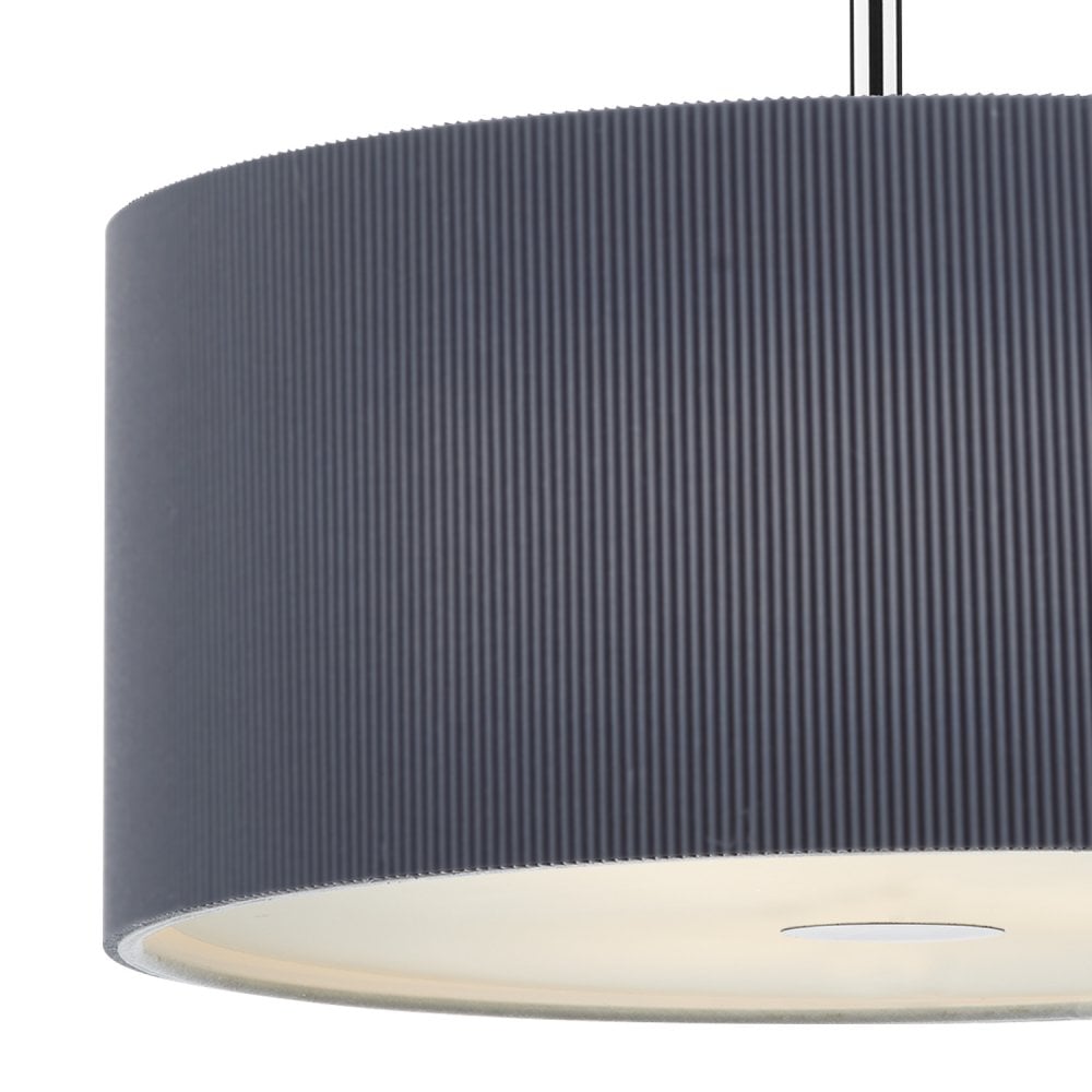 Zaragoza 3 Light Pendant Grey 60cm