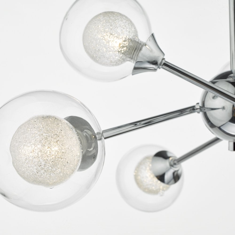 Zeke 6 Light Semi Flush Polished Chrome