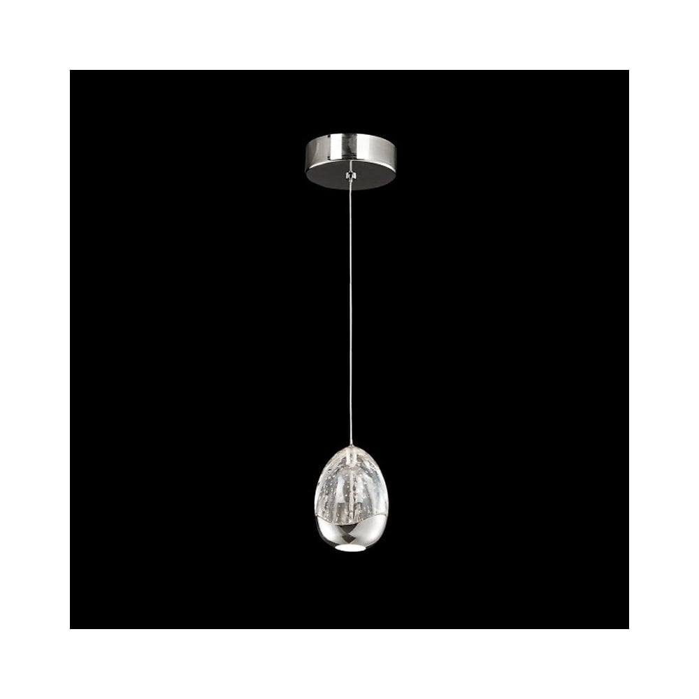 Sleek Chrome Bubble Orb Pendant Light