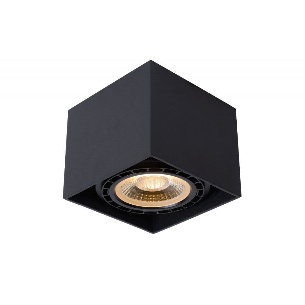 Modern Black Aluminum Ceiling Spotlight - Square Design