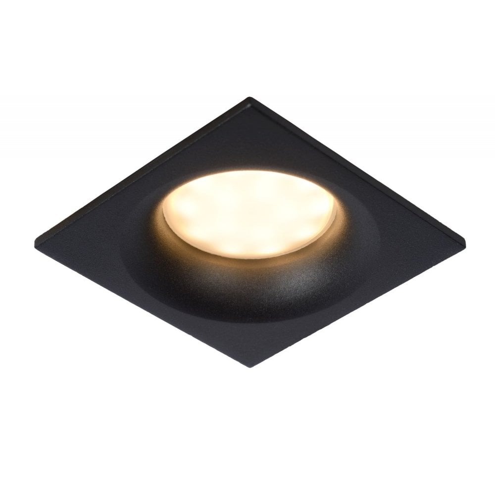 Contemporary Black Aluminum Square Recessed Ceiling Light